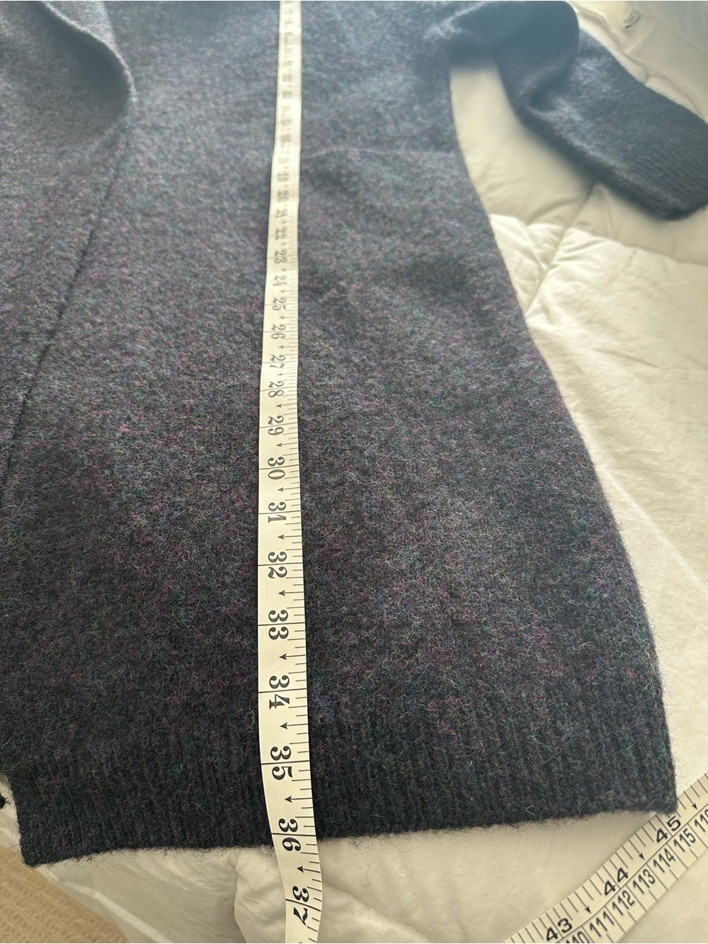 Uniqlo Hooded Knit Coat 100% Wool size Small - Picture 8 of 13